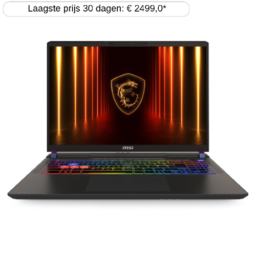 MSI Vector A16 HX A8WHG-022BE - 16 inch - QHD+ - AMD Ryzen 9 8940HX - 32 GB - 1 TB - GeForce RTX™ 5070 Ti