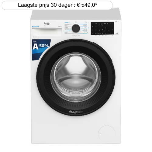 BEKO B5WM69418W - Wasmachine voorlader - 9 kg - 1400 rpm - 75 dB