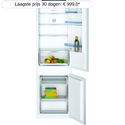 BOSCH KIV86VSE0 - Koel-vriescombinatie - breedte 54.1 cm - hoogte 177.2 cm - Half geïntegreerd - Nishoogte 1775 mm