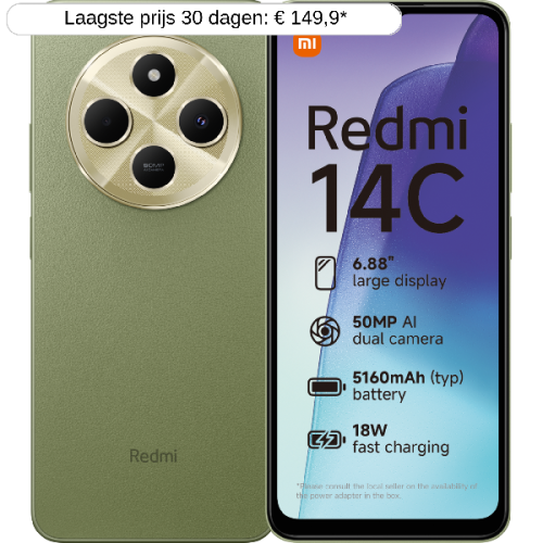 XIAOMI Redmi 14C - 128GB - Sage Groen