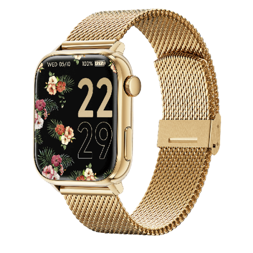 ICE-WATCH Smartwatch 2.0 Milanese Band 1.96'' AMOLED Gold