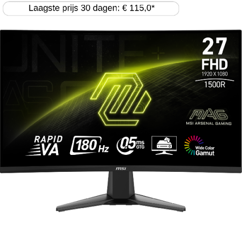 MSI Gaming Monitor MAG 27C6F - 27 inch - Full-HD - VA (Vertical Alignment)