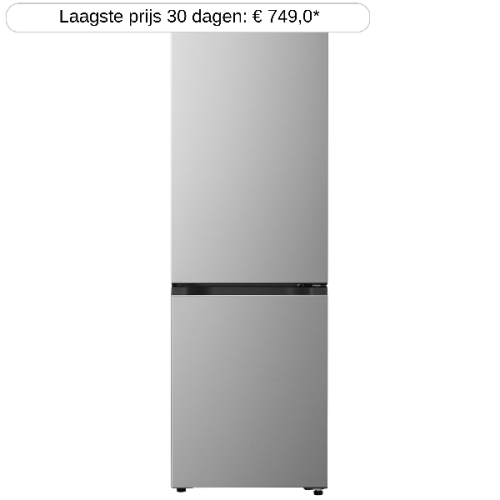 LG GBBS312APY - Koel-vriescombinatie - breedte 59.7 cm - hoogte 186 cm - inhoud 333 L - NoFrost - Prime Silver