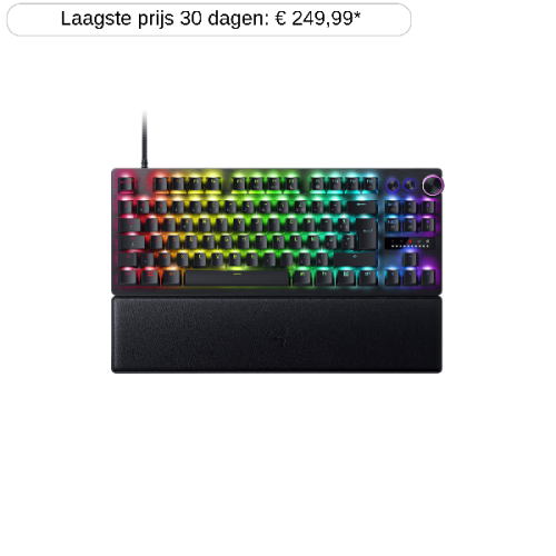RAZER Gaming toetsenbord Huntsman V3 Pro Tenkeyless AZERTY Zwart (RZ03-04980500-R3F1)