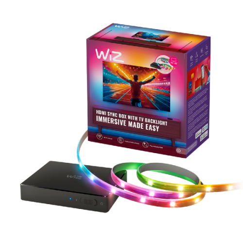 WIZ HDMI Sync Box met TV verlichting + RGBIC LED strip voor 75-85'' TV's