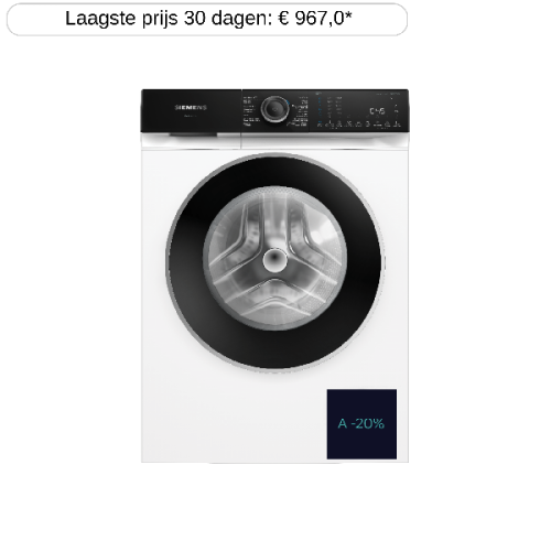 SIEMENS WG56H203FG - Wasmachine voorlader - 10 kg - 1600 rpm - 75 dB