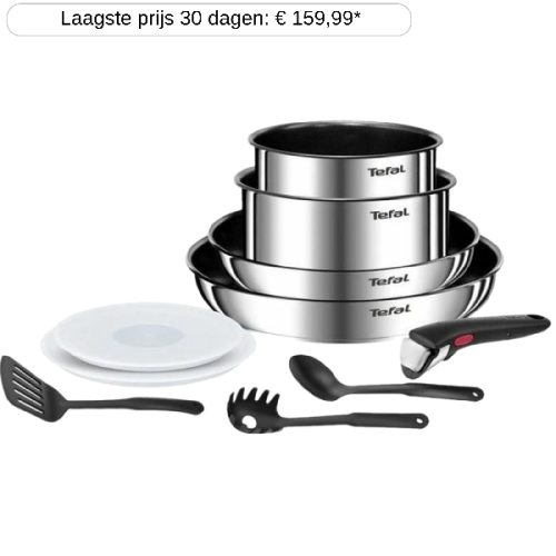 TEFAL Kookgerei set - Koekenpan 26 cm - Steelpan 18 cm + accessoires