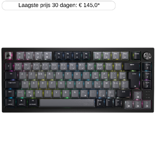 CORSAIR Gaming toetsenbord K65 Plus AZERTY RGB Zwart (CH-91D401L-FR)