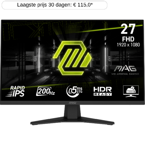 MSI Gaming monitor MAG 274F - 27 inch - Full HD - IPS (In-Plane Switching)