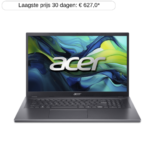 ACER Aspire 17 A17-51M-56BC - 17.3 inch - Full HD - Intel Core i5-1334U - 16 GB - 512 GB - Iris® Xe