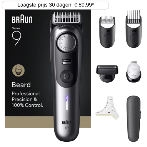 BRAUN Baardtrimmer BT 9520 Baardtrimmer Zilver