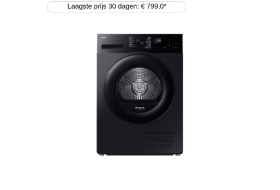SAMSUNG DV9UDG52A0AB - Warmtepompdroger - 9 kg - 64 dB - Energielabel C