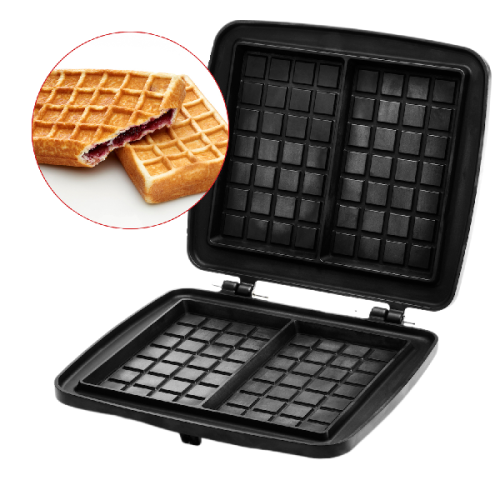 FRIFRI Wafelplaat Gevulde Wafels 4 x 7 Zwart (FM0028)