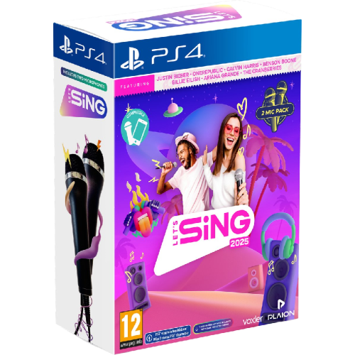 KOCH MEDIA Let's Sing 2025 + 2 Micro - UK/FR - PS4 (International songs)