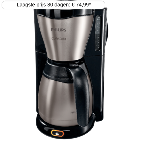 PHILIPS  (HD7548/20) - Koffiezetapparaat - Inhoud (waterreservoir): 1,2 l - Zilver