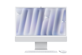 APPLE iMac 24" Zilver - M4 (8 core CPU - 8 core GPU) - 16 GB - 256 GB - QWERTY (MWUC3)