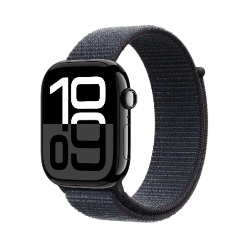 APPLE Watch S10 GPS 46 mm Aluminum Jet Black kast, Ink Sport Loop Band (MWWT3QF/A)