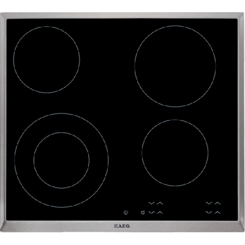 AEG HK624010XB - Kookplaat - Half geïntegreerd - Keramisch - 2-fasen (Perilex) - breedte 57.6 cm