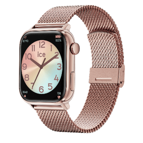 ICE-WATCH Smartwatch 2.0 Milanese Band 1.96'' AMOLED Rose-gold
