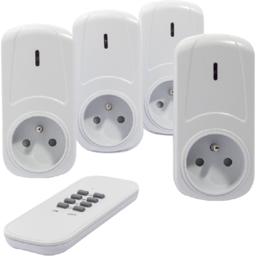 CHACON 4 Stopcontact met afstandbediening (54662)