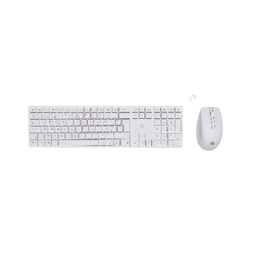 HP Draadloos toetsenbord en draadloze muis 650 Wit (4R016AA#AC0)