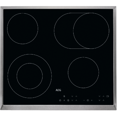 AEG HK634060XB - Kookplaat - Half geïntegreerd - Keramisch - 2-fasen (Perilex) - breedte 57.6 cm