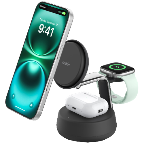 BELKIN UltraCharge Pro 25W Qi2 3-in-1 Magnetische Draadloze Lader – Sand