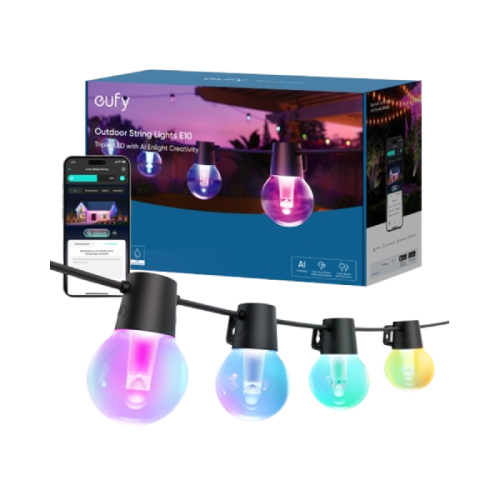 EUFY Buiten LED lamp String Licht E10 Zwart (T8L10311)