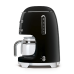 SMEG  50's Style Collection (DCF02BLEU) - Koffiezetapparaat - Inhoud (waterreservoir): 1,4 l - Warmhoudtijd 40 min - Zwart