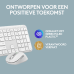 LOGITECH Draadloze toetsenbord en muis MK950 Signature Slim AZERTY Wit (920-012595)