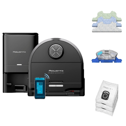 ROWENTA X-PLORER Serie 240+ RR9695WH Robotstofzuiger met leegstation Zwart