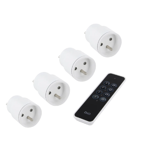 DIO Set van 4 stopcontacten met afstandsbediening