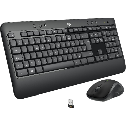 LOGITECH Draadloos toetsenbord en draadloze muis MK540 Advanced AZERTY Zwart (920-008678)