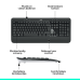 LOGITECH Draadloos toetsenbord en draadloze muis MK540 Advanced AZERTY Zwart (920-008678)