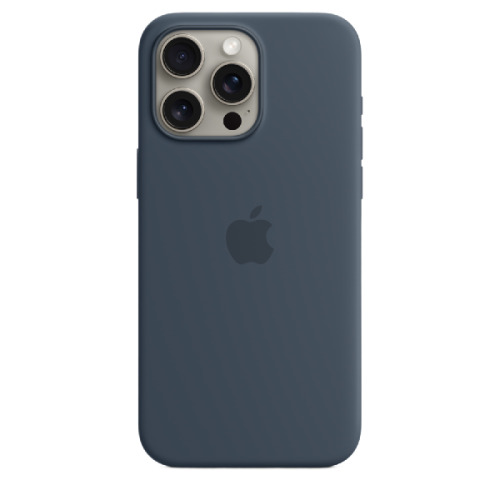 APPLE Cover Silicone Magsafe iPhone 15 Pro Max Storm Blue (MT1P3ZM/A)