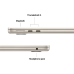 APPLE MacBook Air 13 inch - M4 - 16 GB - 512 GB - Starlight
