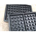 FRIFRI Wafelvorm Brusselse/luikse 4 x 6 Zwart (FM0021)