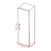 BEKO RFNE448E45W Vrieskast - breedte 70 cm - hoogte 191.2 cm - inhoud 404 l - NoFrost