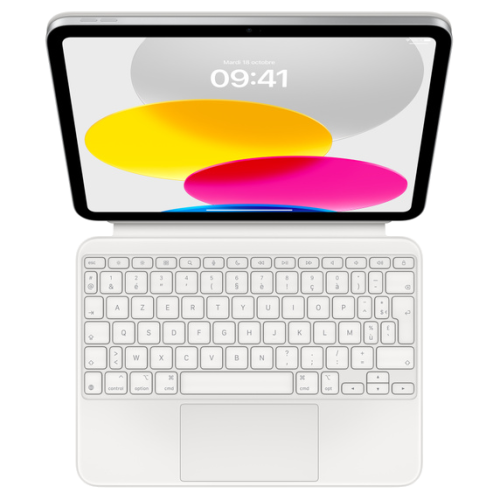 APPLE Cover met keyboard Magic iPad 10 AZERTY FR Wit (MQDP3F/A)