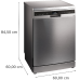 SIEMENS SN25EI13CE - vrijstaande vaatwasser - Standaard (60 cm breed) - 14 bestekken - 46 dB(A)