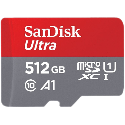 SANDISK MicroSDXC geheugenkaart Ultra A1 512 GB met SD-adaptater (0619659200572)