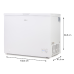 DOMO DO91220F Vrieskist - breedte 102.6 cm - hoogte 84.5 cm - inhoud 198 l