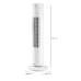 DOMO Kolomventilator 3 snelheden 76 cm hoog Wit