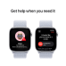 APPLE Watch S10 GPS 46 mm Aluminum Silver kast, Blue Cloud Sport Loop Band (MWWP3QF/A)