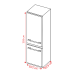 SAMSUNG RB38C602CS9 - Koelvriescombinatie - breedte 59.5 cm - hoogte 203 cm - NoFrost
