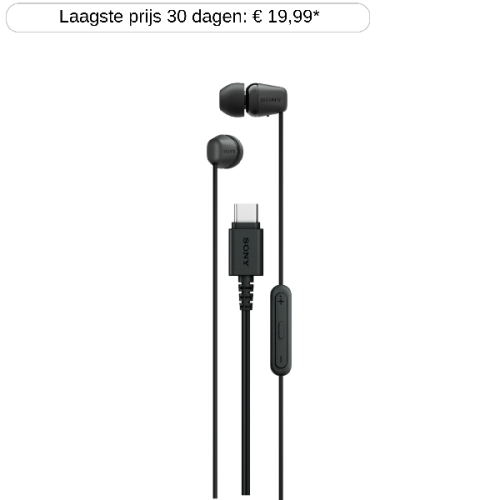 SONY IER-EX15C USB-C In-ear Bedrade oordopjes Zwart