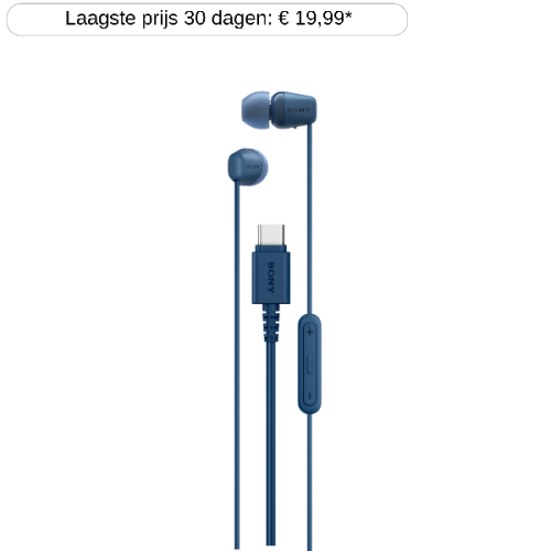 SONY IER-EX15C USB-C In-ear Bedrade oordopjes Blauw