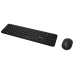 QWARE Draadloos toetsenbord en muis Eastbourne AZERTY Zwart (QW PCB-368BL)