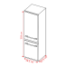 LG GBV22NCBEP - Koel-vriescombinatie - breedte 59.5 cm - hoogte 203 cm - NoFrost