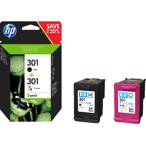 HP 301 Zwart - Cyaan / Magenta / Geel 